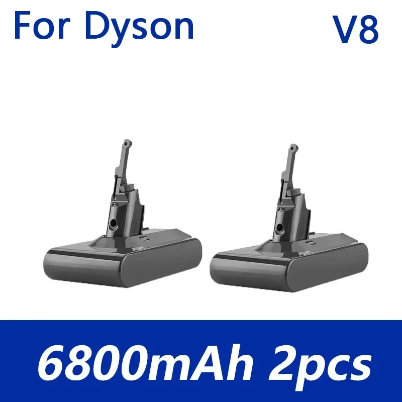 Batteria di ricambio YH5 da 12800mAh per Dyson V8 21.6V li-ion con Dyson V8 Series V8 Absolute V8 Fluffy SV10 aspirapolvere senza cavo