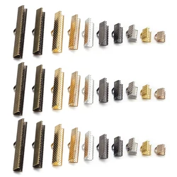 Louleur Metal Crimp Beads Cove Clasps Cord Leather Clip Necklace Bracelet Connectors End Caps For DIY Jewelry Findings Supplies