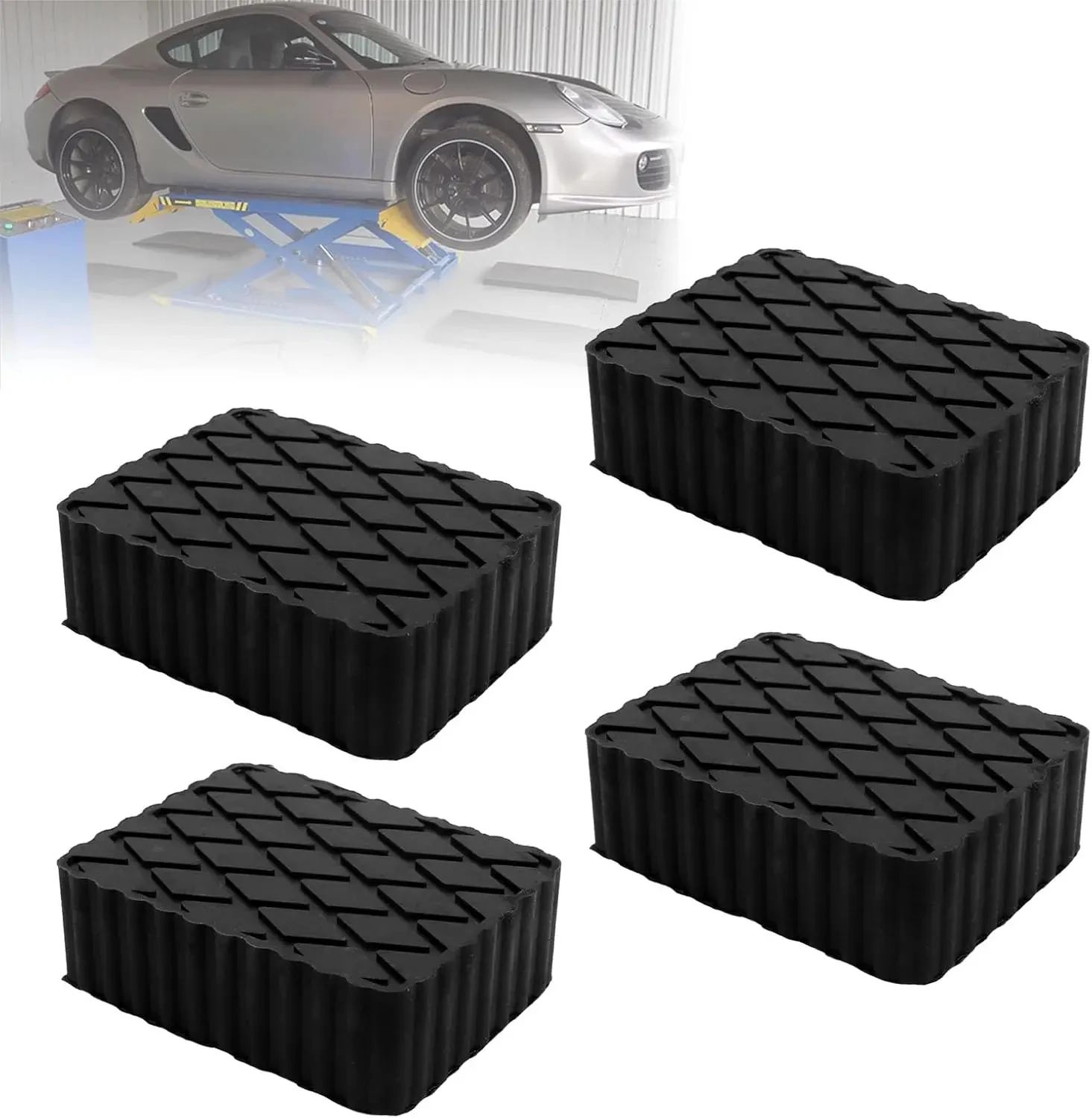 

Rubber Jack Pad Car Lift Blocker Jack Pad Shock-Absorbing Support For Car Jacks Lifting Equipment Elastic Blocks Accessories