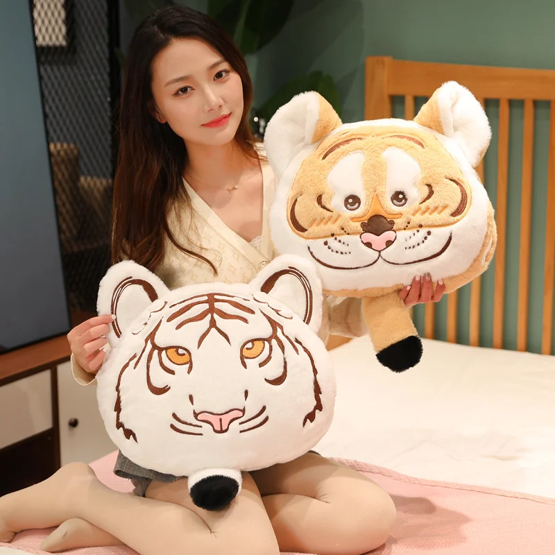 New Year Kawaii Plush Tiger Pillow Super Soft Animals High Quality Dolls Home Sofa Cushion For Kids Birthday Xmas Gift