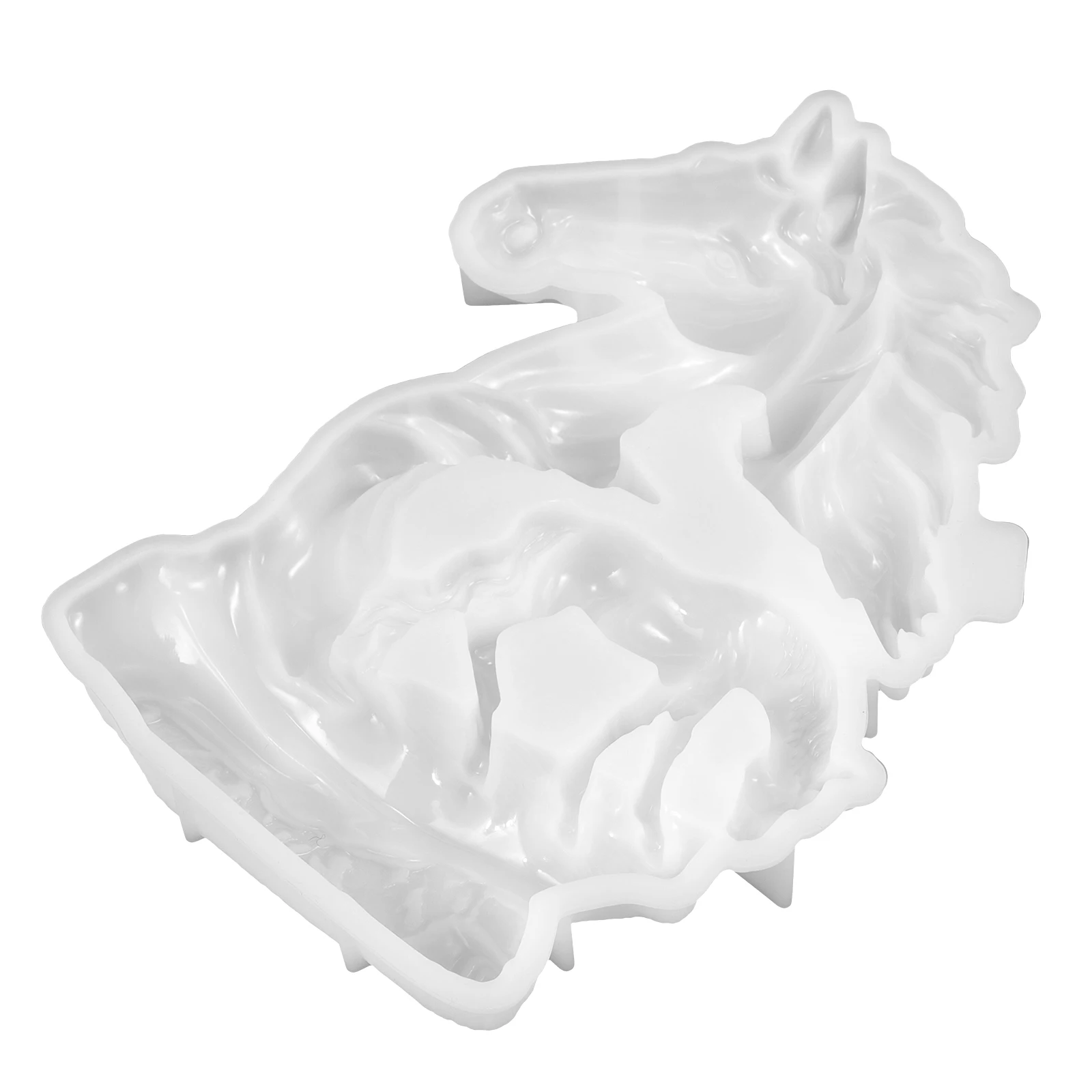 

Resin Horse Sculpture Silicone Mold White DIY Crafts Vshaped Casting Epoxy Table Decor Reusable Nonstick Clean Practical