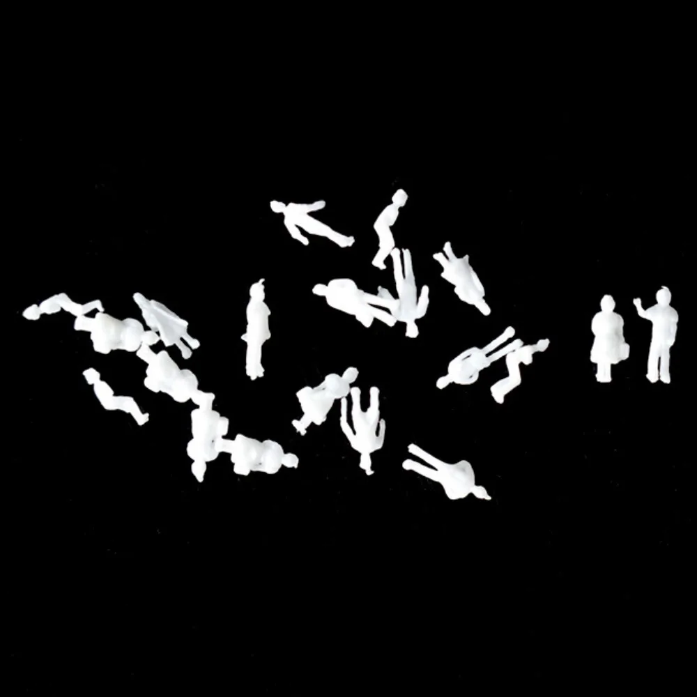 10/100pcs 1:300/1:200/1:100/1:150 Miniature Simulation Figures Model White Color Passengers Train Scenery