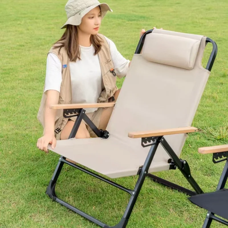 Nueva silla Kermit mejorada, silla plegable de ángulo ajustable de 5 engranajes, sillas con respaldo alto para acampar al aire libre, silla de pesca