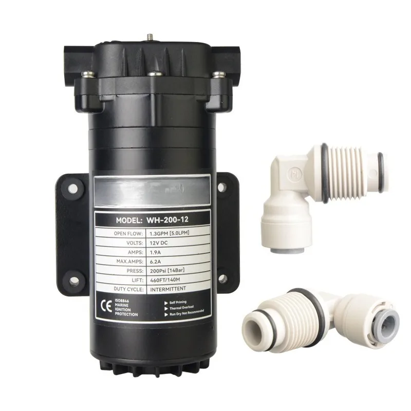 200Psi small high-pressure atomizing water pump 14kg booster pump, car wash floor heating coffee machine flush pump