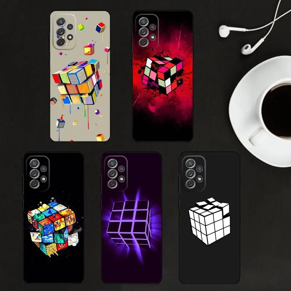 

Creative Cube Art Phone Case For Samsung S25,S24,S21,S22,S23,S30,Ultra,S20,Plus,Others Soft Black Cover