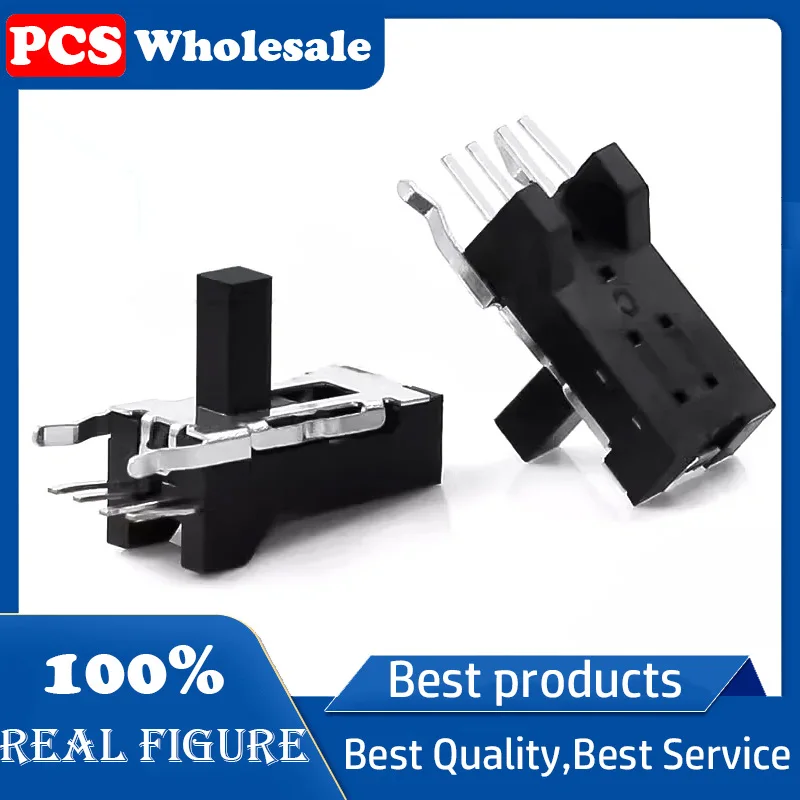 SS-1350(1P3T)H4.8 Side Toggle vertical power switch Single-row 4-pin 3-speed side slide switch