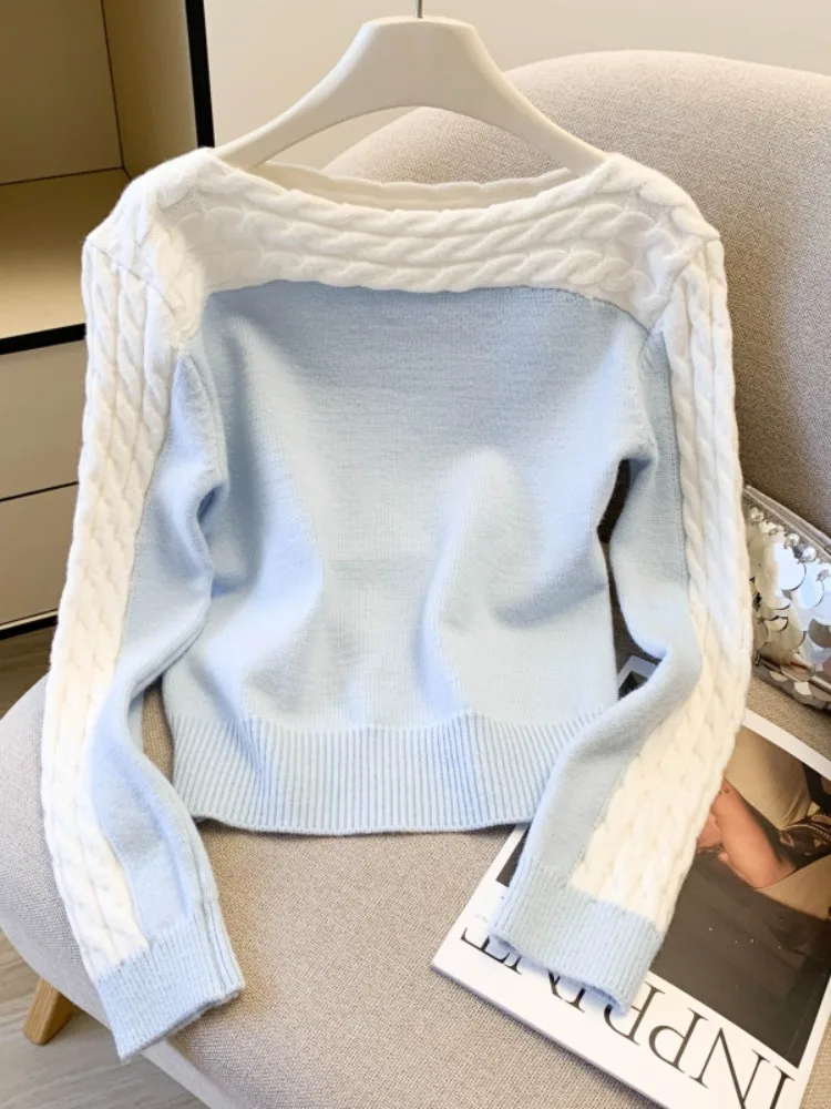 

Мягкий массивный цветной свитер на голову, женский модный осенне-зимний универсальный трикотаж, милый свободный крой, длинный све