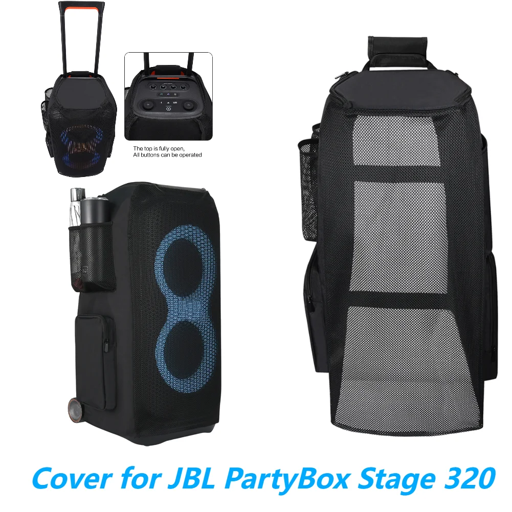 Outdoor Dust Protection Case for JBL PartyBox Stage 320 Speaker Scratch Resistant Carrying Cover Case Speaker Protective Case 