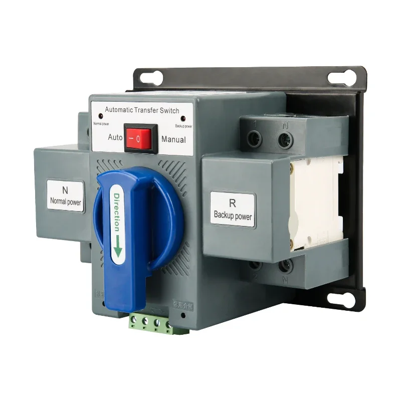 ATS Automatic transfer switch 2P 63A 220V 110V  Dual Power Manual Changeover Switch Miniature Circuit Breaker