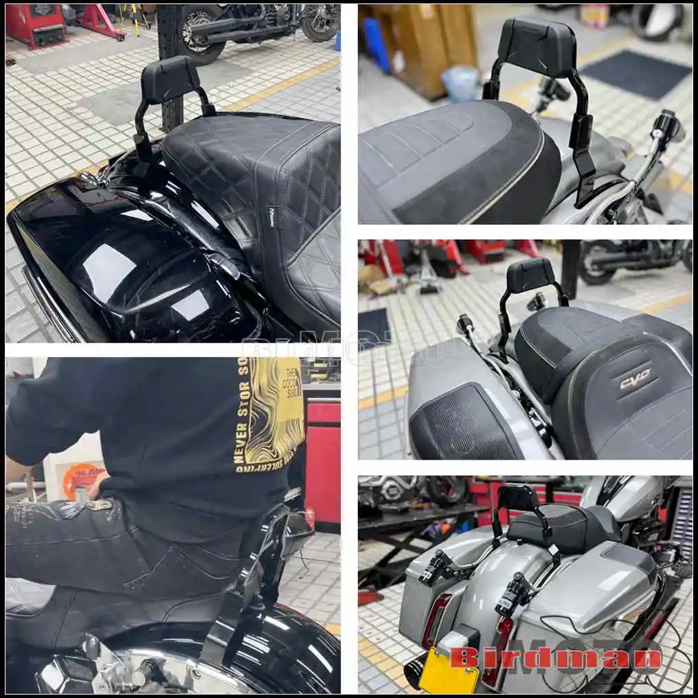 For Harley Backrest Passenger Detachable Sissy Bar Pad Fit Touring Electra Glide FLHFB FLHTP FLH FLHT FLHTCU FLHTCUL FLHTK 14-25 - Image 6