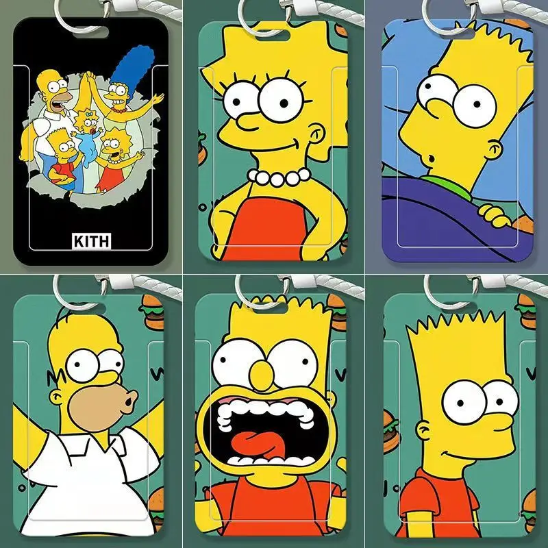 Der Simpson-Kartenhalter Maggie Simpson und Homer Simpson Neuer kreativer Cartoon-Modischer und verlustsicherer Studenten-Essenskartenhalter – Detail 2