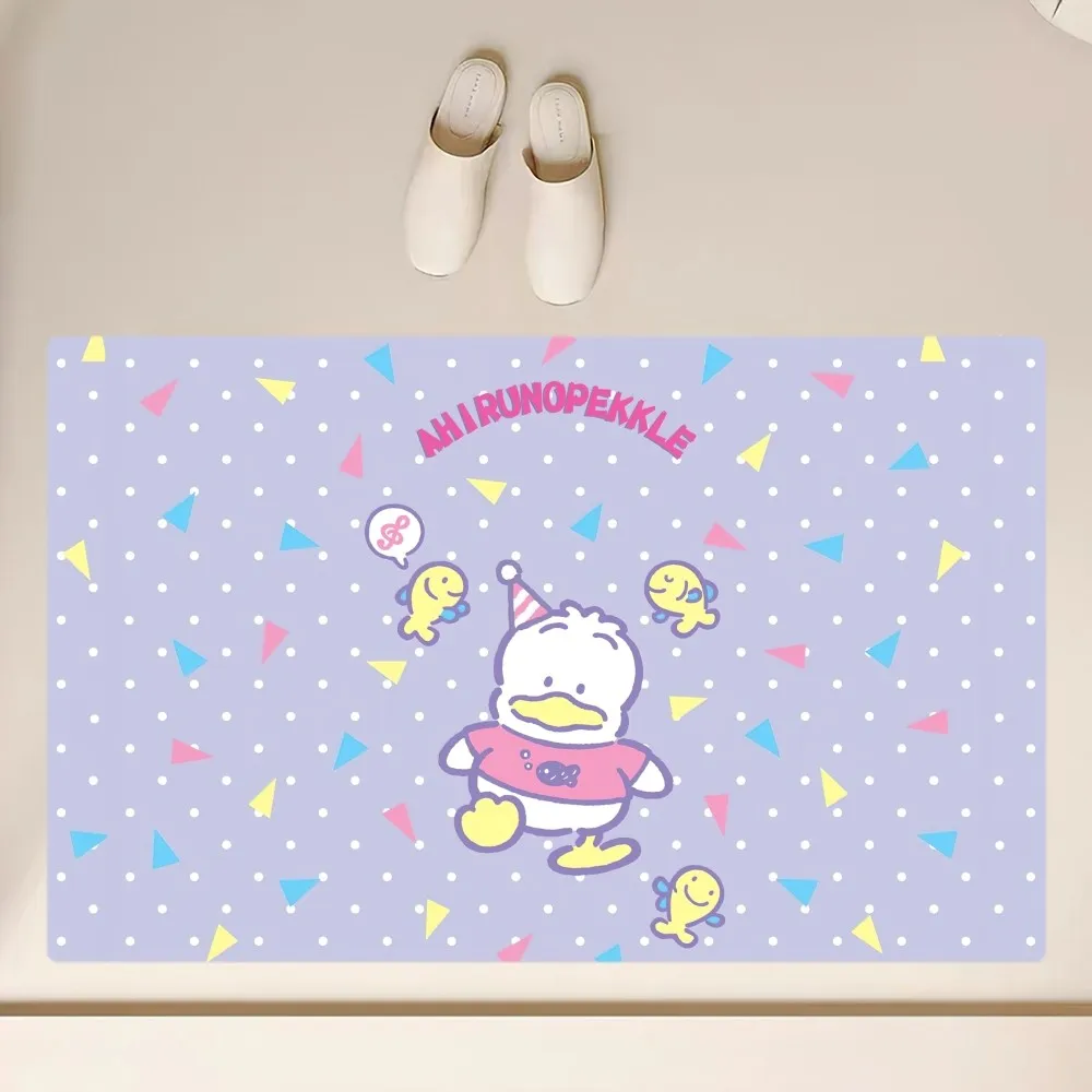 MINISO Sanrio Pekkle Floor Mat  Anti-Slip Bathroom Kitchen Bedroom Living Room Entrance Rug Home Decor