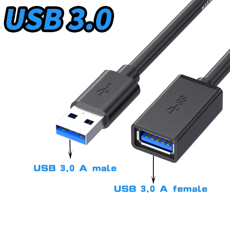 USB 2.0/USB 3.0 تمديد كابل USB 2.0 USB 3.0 ذكر إلى أنثى تمديد الحبل USB 2.0/USB 3.0 كابل نوع ذكر إلى أنثى USB 3 #3