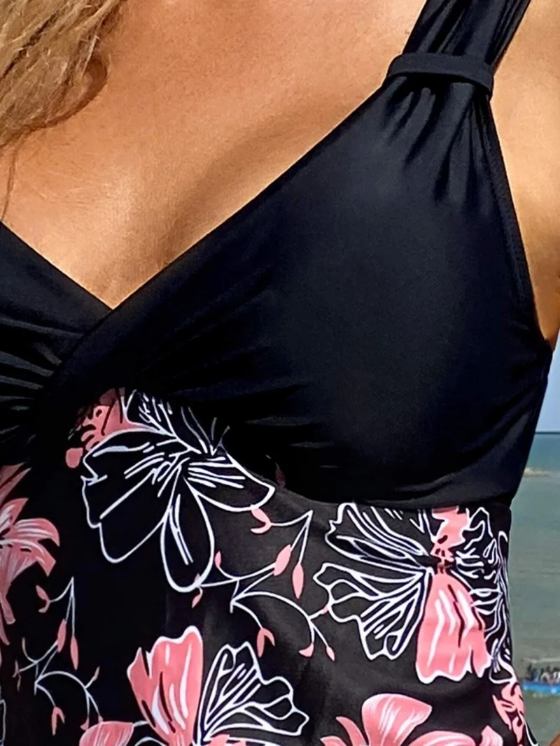 Floral Print Tankini Set Sommer Kleidung Frauen Bikini Set Badeanzug Gepolsterte Bademode Badegäste Badeanzug Zwei Stücke Bademode