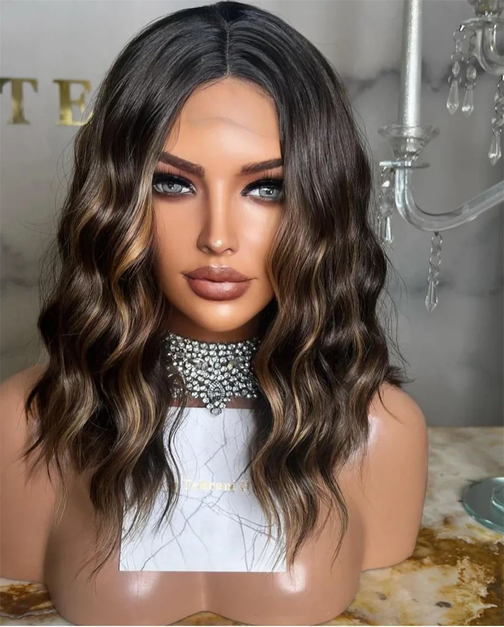 

Highlight Brown Glueless Soft Long body wave 5x5 Silk Base Jewish Human Hair With BabyHair HD Lace European Hair Preplucked