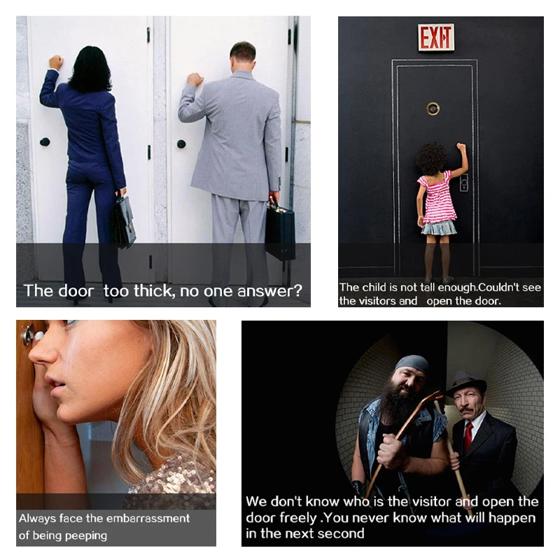 Imagem -04 - Câmera Eletrônica Inteligente Cat Eye Doorbell Peephole Door Viewer Monitor ao ar Livre para Apartamento em Casa 145 ° Lcd 43