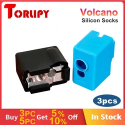 Torlipy 3pcs Silicone Socks For Volocano Heater Block Protective Case Cover Blue Black