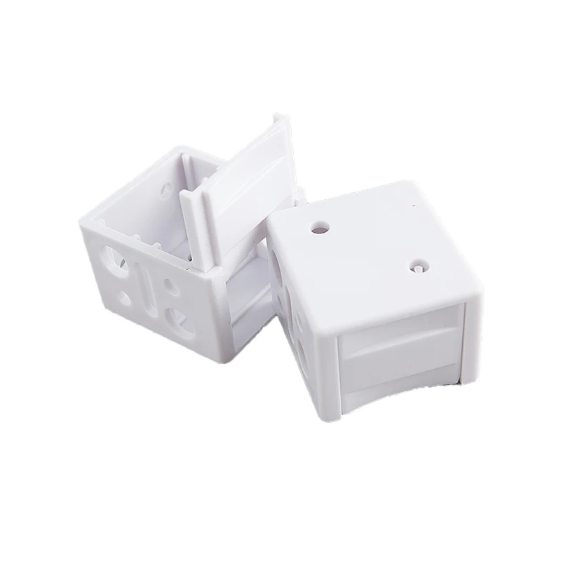 2 PCS White Blind Brackets Low Profile Box White Mounting Bracket for Window Blinds Shutter Plastic Installation Accessories