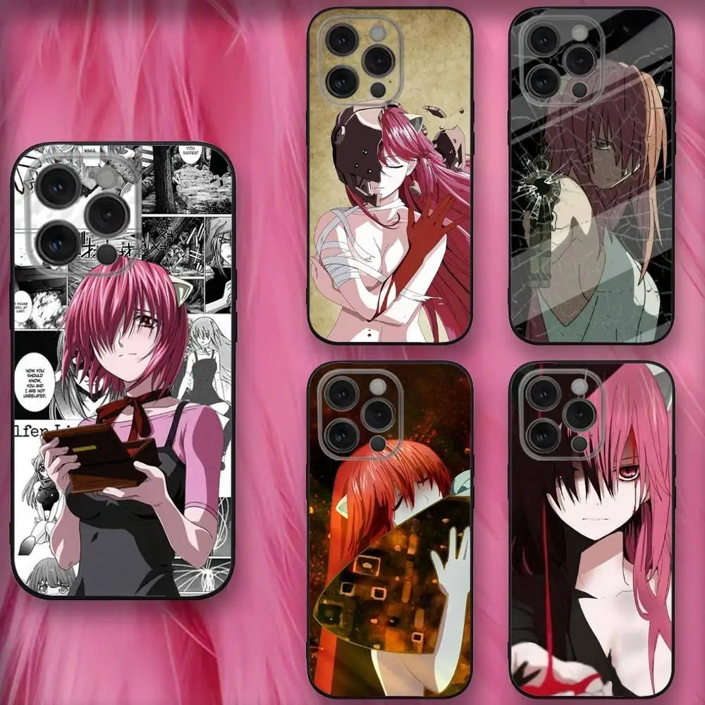 

Elfens L-Lied L-Lucys Phone Case For iPhone 16,se4,15,14,13,12,11,Pro,X,XS,Max,XR,Plus,Mini Soft Black Cover