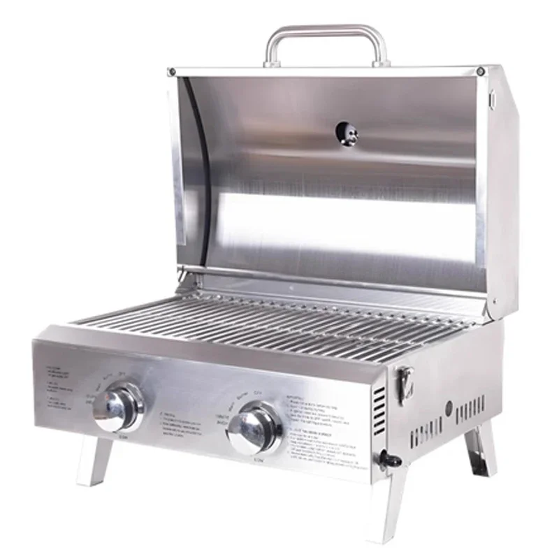 موقد شواء محمول للتخييم في الهواء الطلق، موقد غاز منزلي خارجي مقاوم للرياح، شواية شواء أمريكية، موقد نزهة