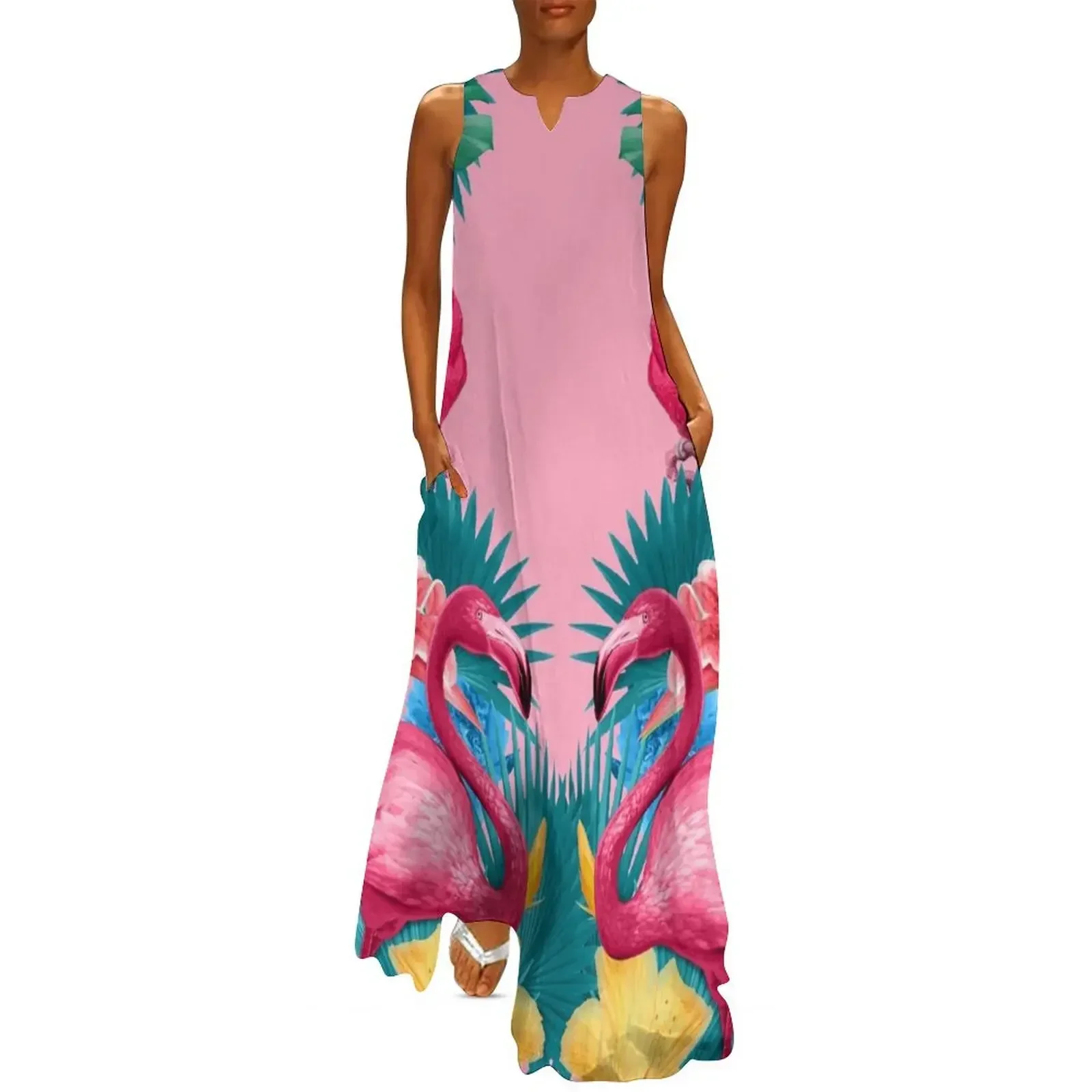 

Flamingo and Tropical garden Long Dress bandage dress dresses with long sleeves womens dress dresses for woman 2025