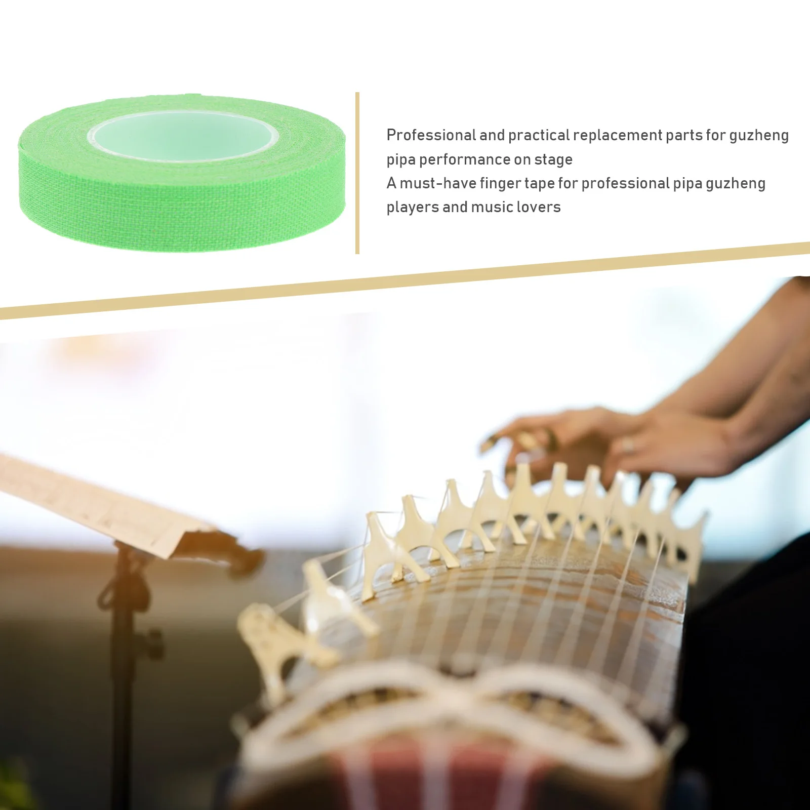

5pcs Breathable Anti-Allergic Finger Protective For Pipa Guzheng Performance Nail Adhesive Tapes Stage Use Pipa Finger Tapes