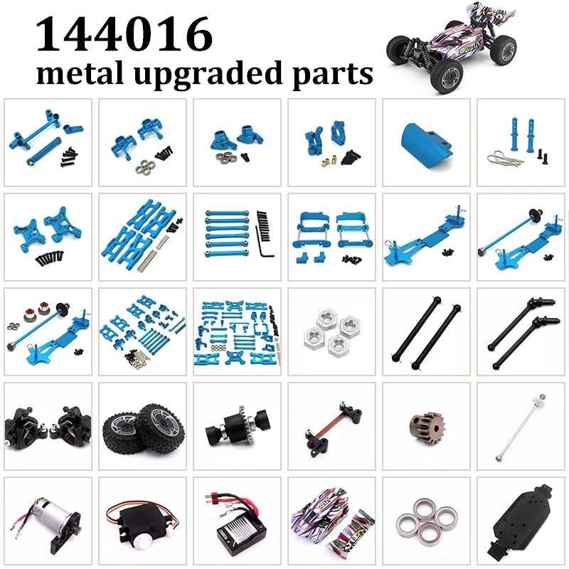 

WLtoys 144016 Metal Upgrade Accessories, Steering Cup, Rocker Arm, Pull Rod, Bracket, Bearing, Steering Assembly, Steering Arm