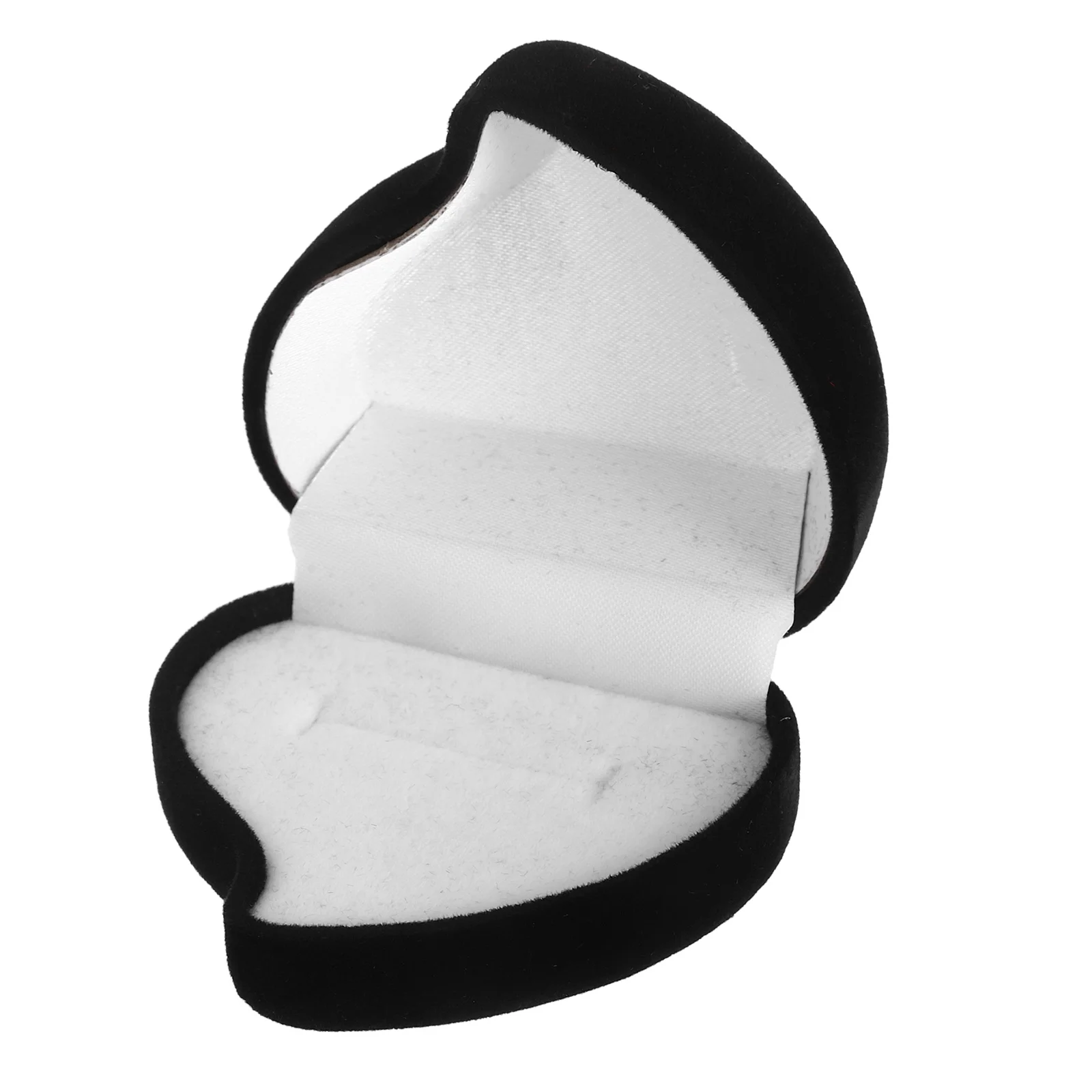 

Heart Shaped Holder Flocking Interior Storage For Wedding Engagement Proposal Small Earring Travel Ring Case Unique Jewelry