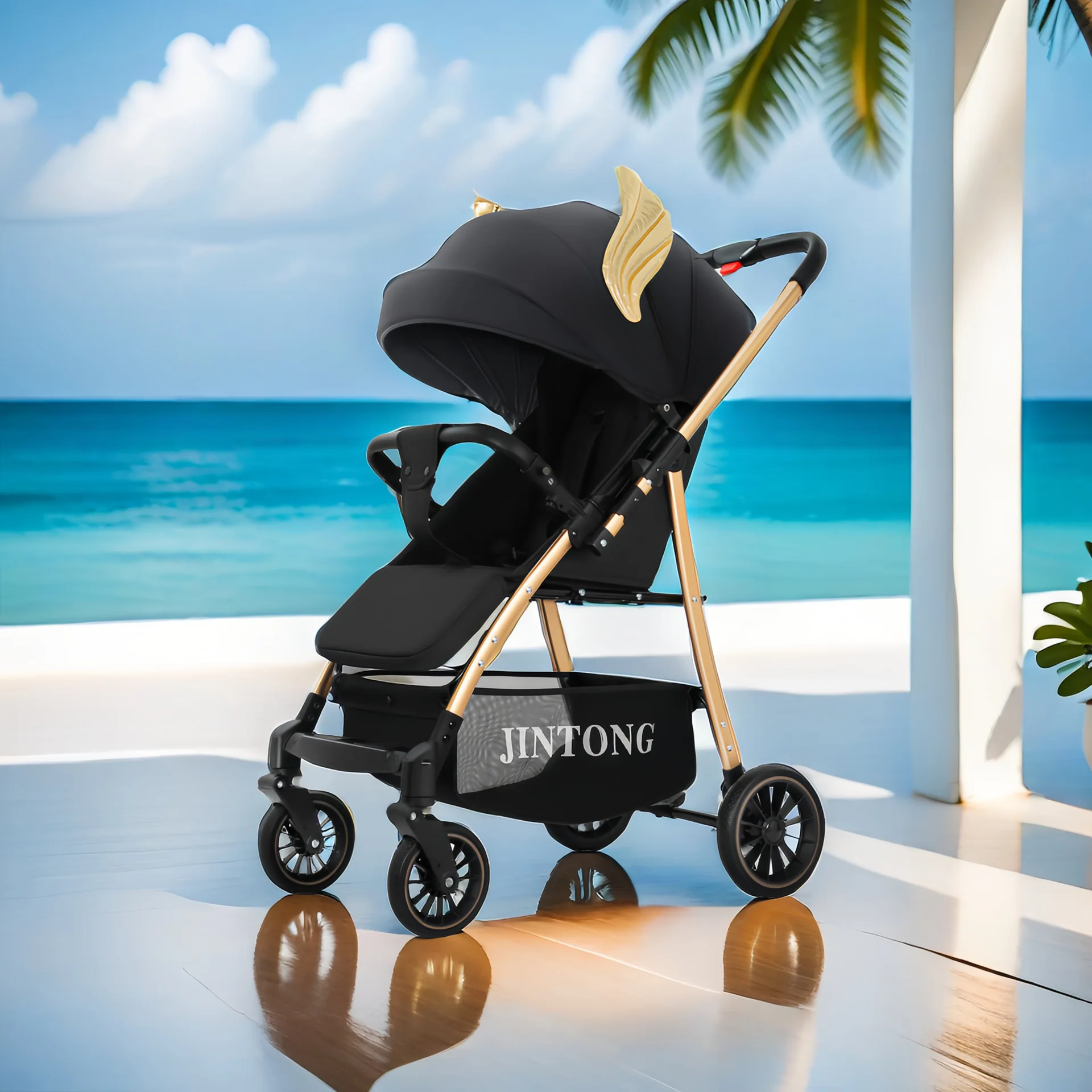 Poussette bidirectionnelle Poussette haute vue portable ultra-légère