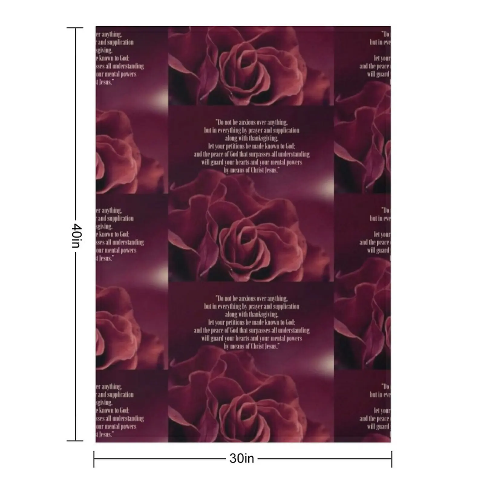 فيليبيانز 4:6,7 رمي بطانية هدية شخصية لينة كبيرة للأريكة الفاخرة رمي البطانيات