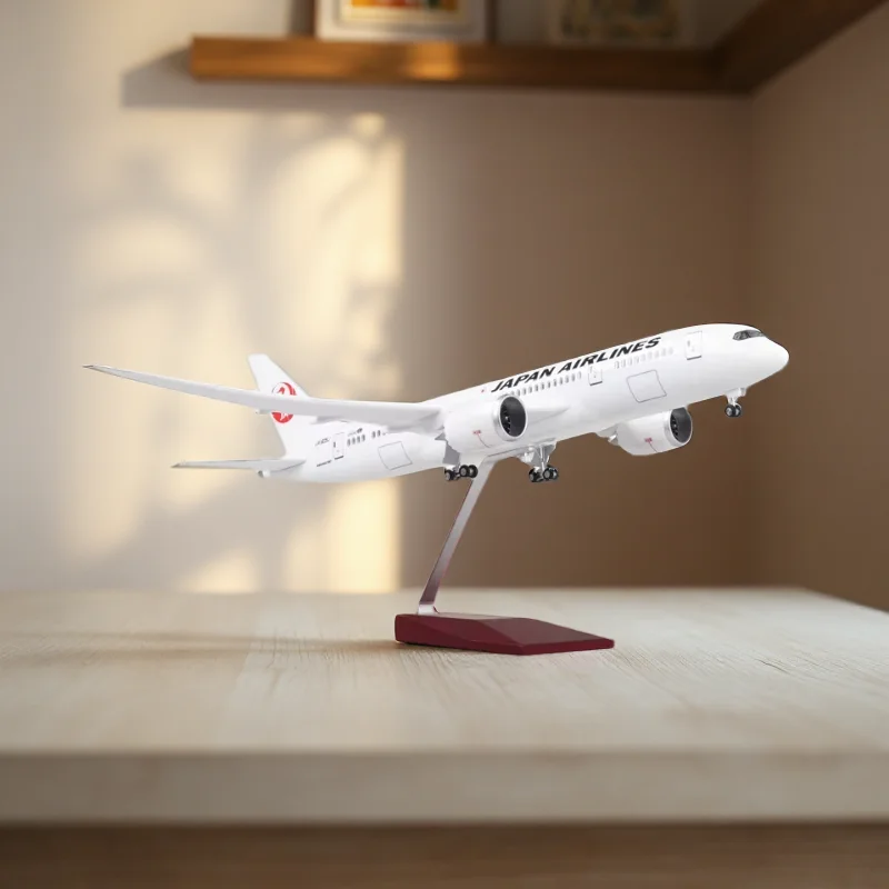 

43cm 1:130 Scale Planes Japan Airways B787 Resin Diecast Airplane Model Assemble Adults Fun Collection Display With Landing Gear