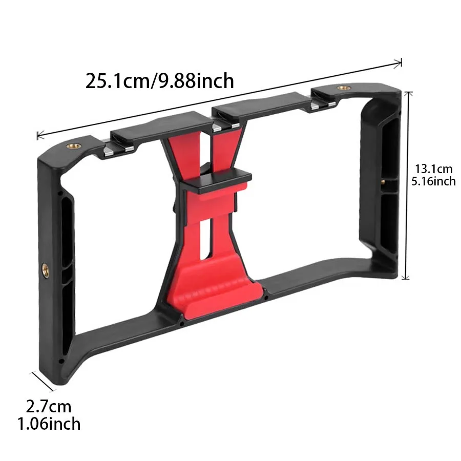 Handheld stabilizer rotating gimbal holder, mobile phone microphone holder, fill light, live streaming mobile phone frame