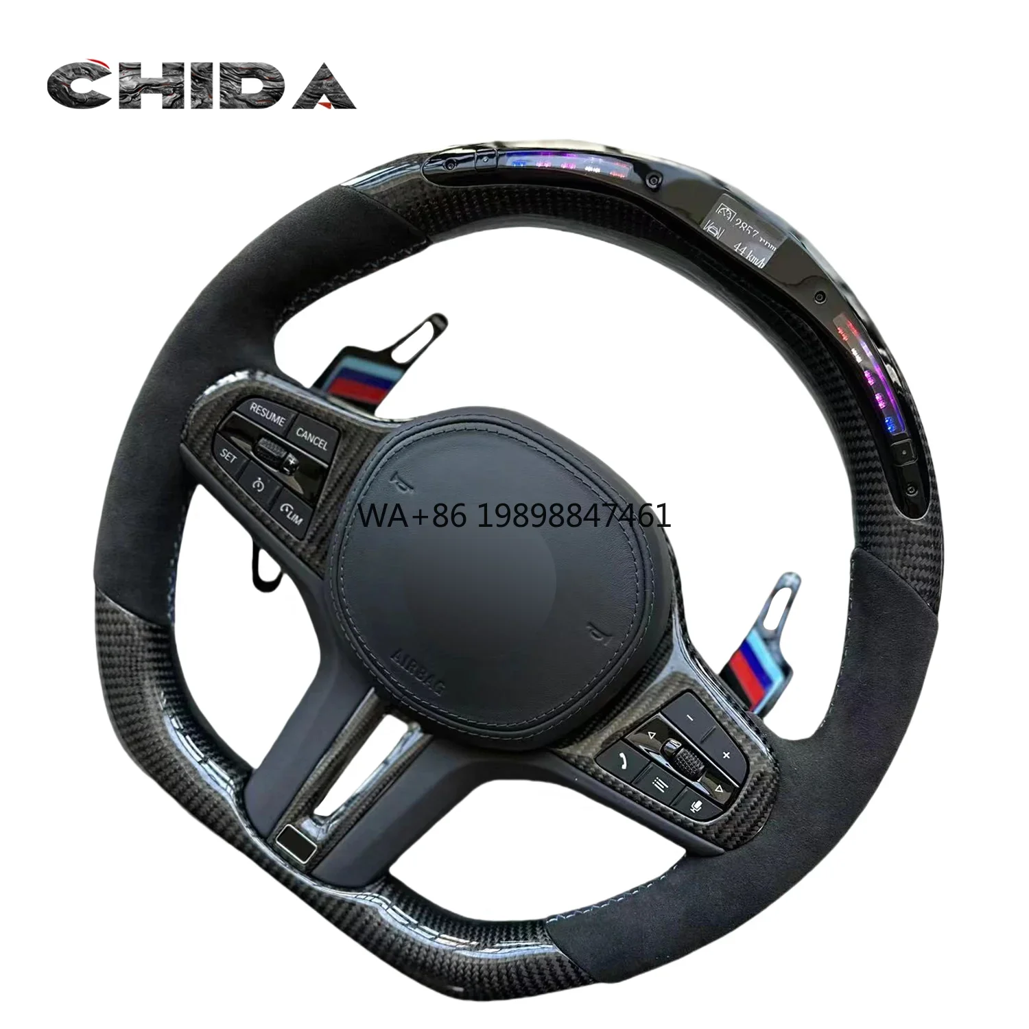 

LED Racing Carbon Fibre Steering Wheel for BMWs 5 Series F10 F30 E90 F32 X1 X2 X3 X5 G01 G20 G30 G31 G38 G82 G80 M3 G11 G22