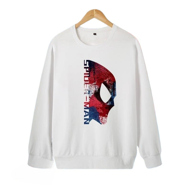 Marvel Authorized Co-branded Spider-Man Hero Expedition Casual Men's Printed Cotton Multi-link Round-neck Hoodie