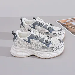 Thick Sole Clunky Sneakers Women Mesh Walking Platform Shoes Outdoor Casual Running Sneaker Fashion Trainers Ladies Shoe 2024