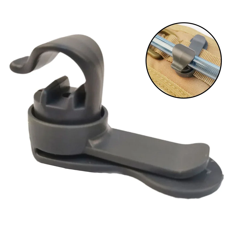 

Magnetic Tube Clip Water Bladder Clip Great For Hiking Camping Climbing Plastic 1 4.5*1.7*2.5cm 1pc 9.9g Diameter: 12mm Gray