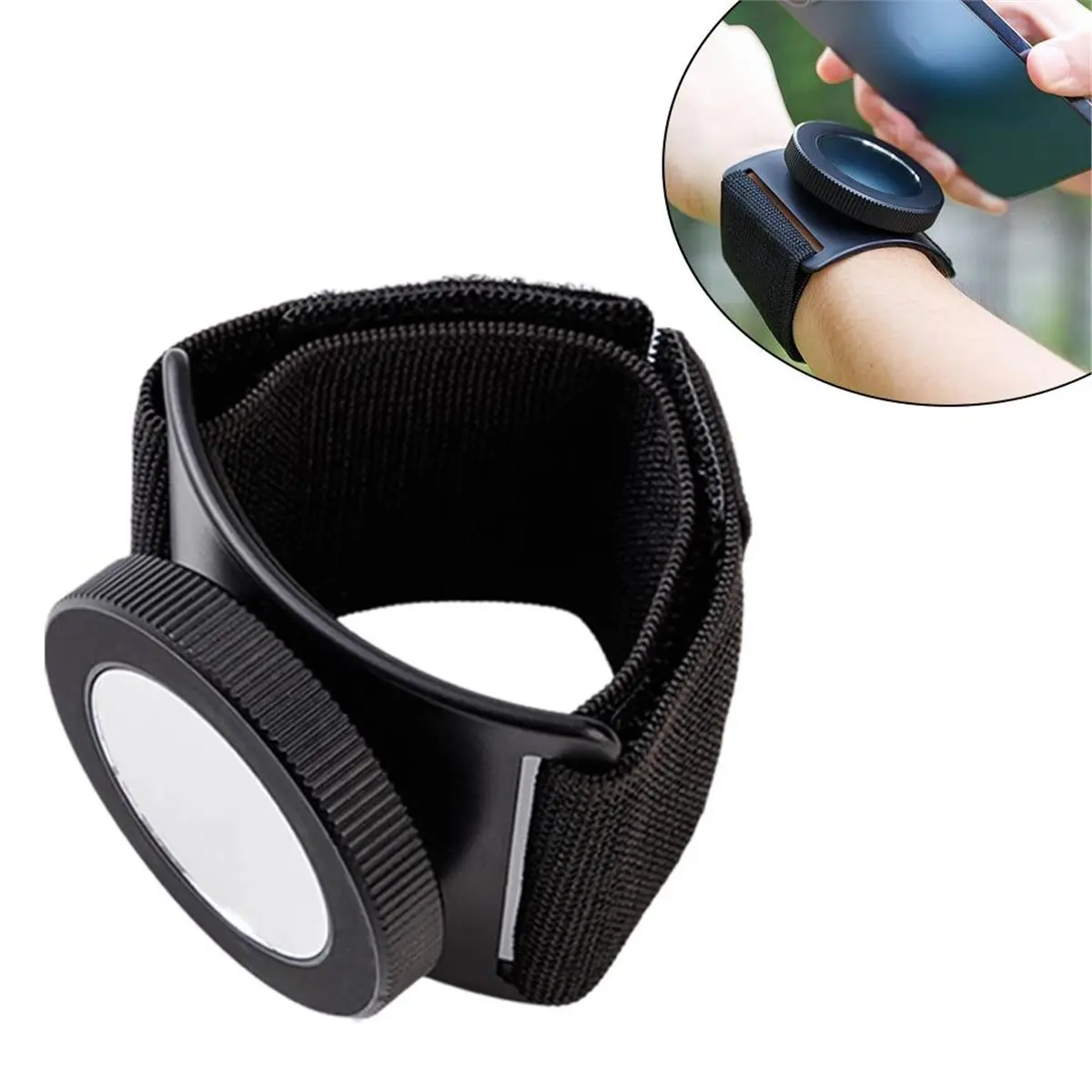 Promotion 360°Rotatable Running Armband Mount for Smartphone Magnetic Wrist Phone Holder Armband with Mirror for Cellphone B