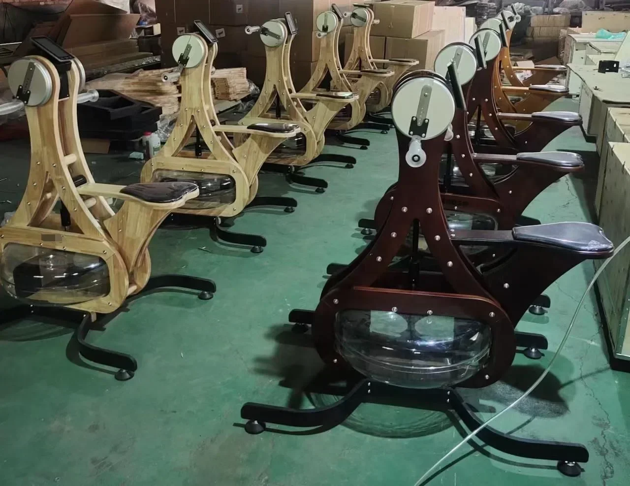 Newly Upgraded YangRun Commercial Fitness Equipment Rowing Machine Wooden Sailing Rowing Boat