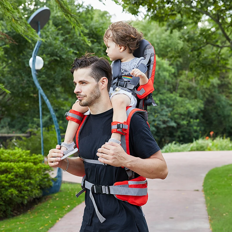 Child Shoulder Carrier Baby Toddler Hiking Backpack Ankle Straps Hands-Free Foldable Shoulder Saddle Holds a 44.1lb Toddler for
