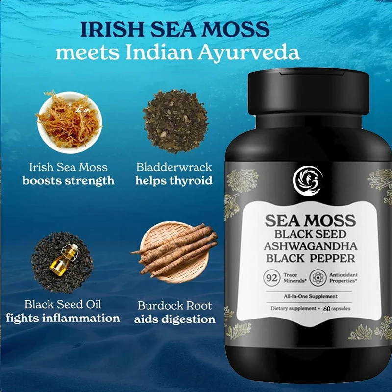 Seaweed  Organic wild Irish seaweed certified by the Ministry of Agriculture, bladder and burdock roots, as an immune supplement