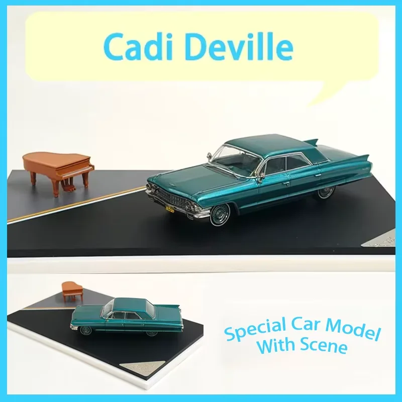

MK Model 1:64 Scale Cadi Deville With A Piano Scene Car Alloy Car Model Static Decoration Collectibles Gift Toys