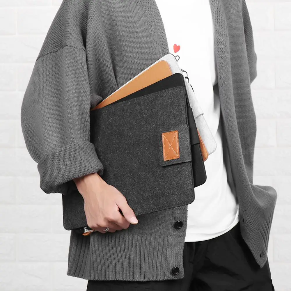 11inch/ 13inch/ 15inch Portable Anti-scratch Laptop Bag Wool Felt Computer Cover Sleeve Case For Ultrabook Tablet PC Notebook