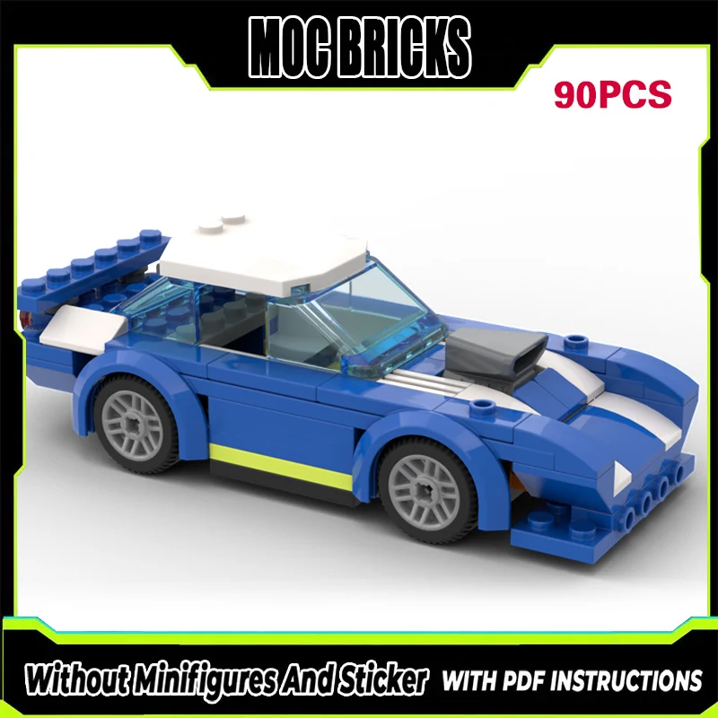 

Speed Racing Car Model MOC Building Bricks Hyper Police Car Modular Technology Gifts Holiday Assemble Children Toys Suit