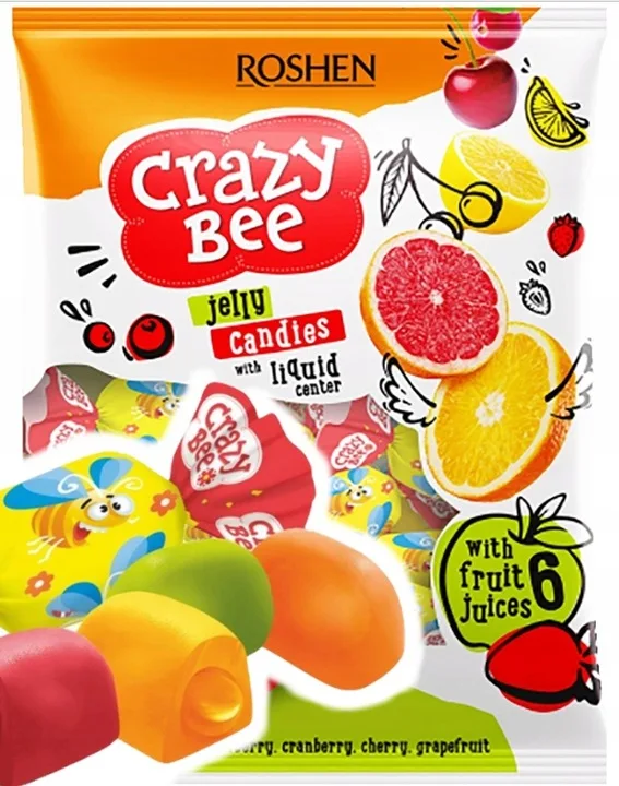 Roshen Crazy Bee Fruity Jelly with 1 kg filling