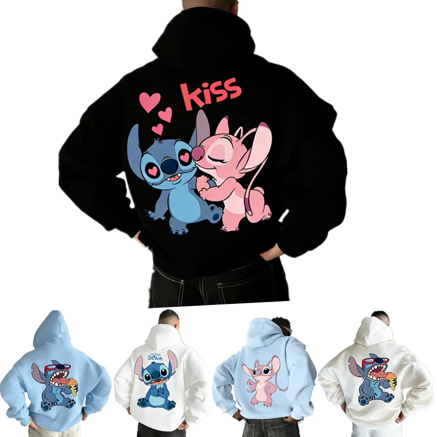 

Disney pajamas Mens Womens Hooded Sweatshirts Casual Pullovers Fashionable Harajuku Style Street Hip Hop Outfits