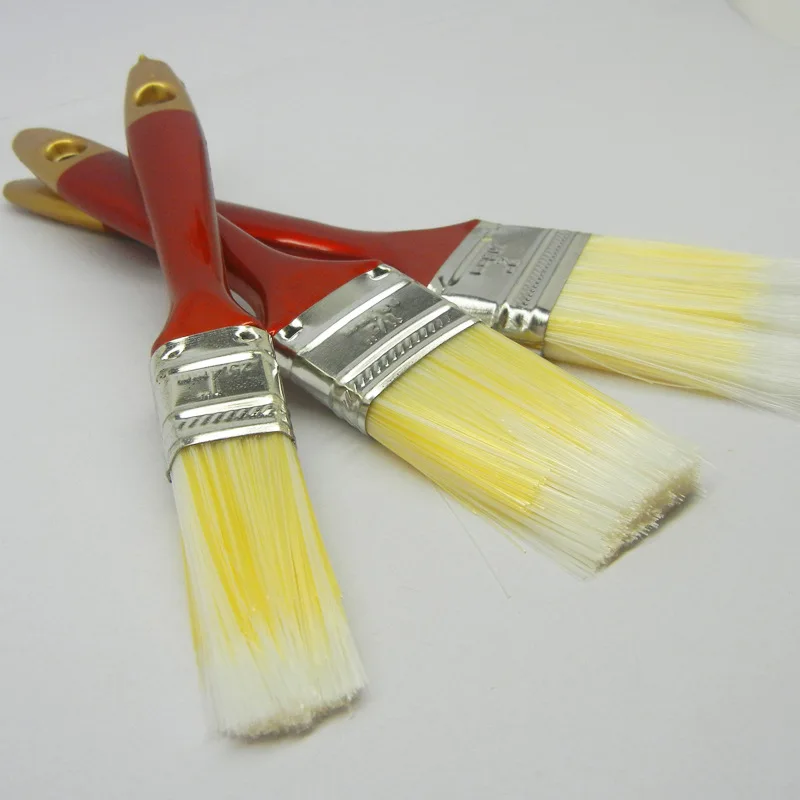 3-5PCS Red Plastic Handle Nylon Paint Brush Set Multipurpose Coating Household Dust Removal Brushes DIY Painting Cleaning Tools