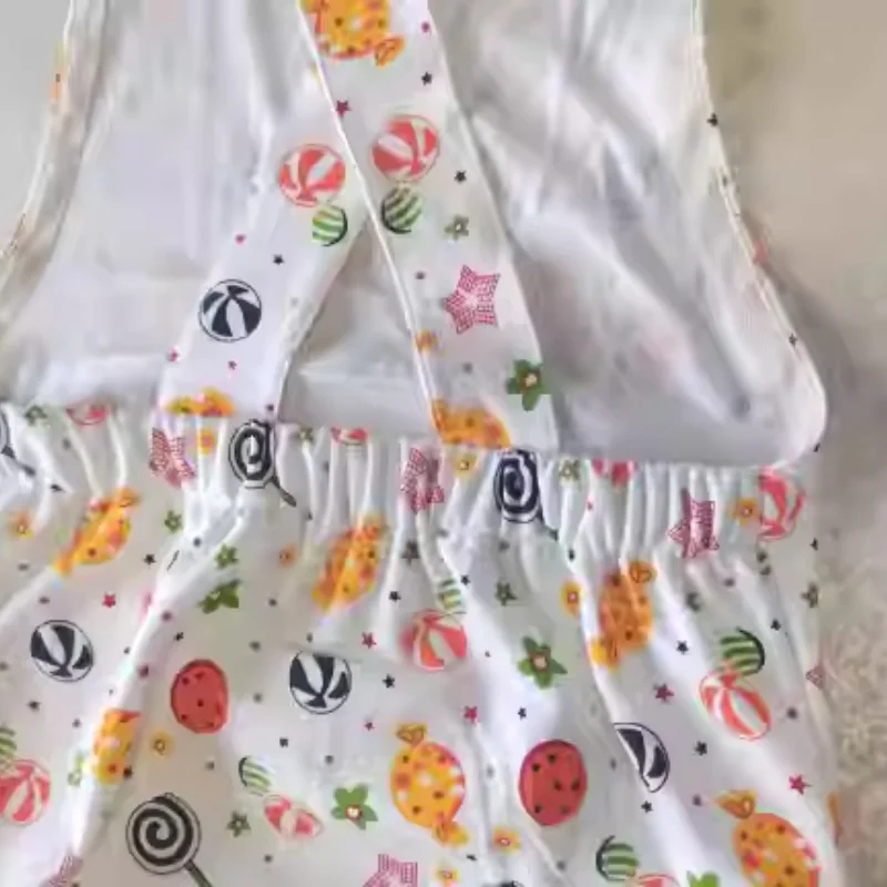 Cotton Cartoon Pattern ABDL Adult Overalls Rompers Soft Comfortablet Sleeveless Jumpsuit Women Men Plus Size DDLG Playsuits view 4