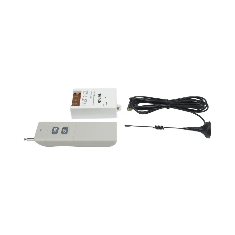 Wireless Remote Control Switch 100-240V AC 30A Single Channel RF433MHz Self Locking For Interlock Mode For Water Motor Light
