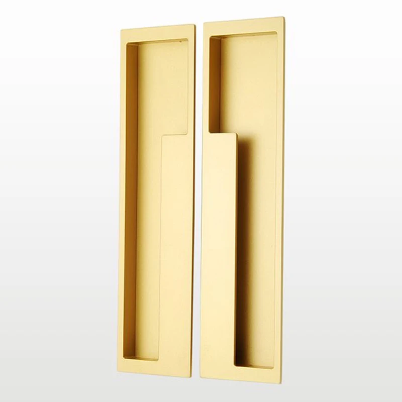 10PCS Zinc Alloy Recessed Furniture Pulls Handles Invisible Hidden Tatami Cupboard Wardrobe Closet Dresser Cabinet Door Pulls