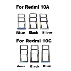 New For Xiaomi Redmi 10A 10C Sim Card Tray Slot Holder Socket Adapter Connector Repair Parts Replacement